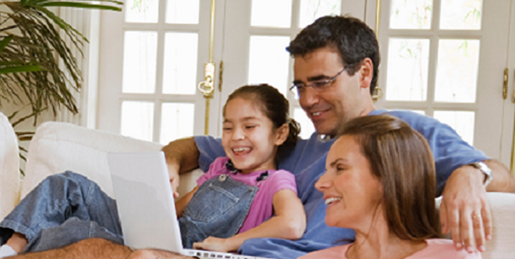 Family enjoying indoors: SS&B Heating & Cooling