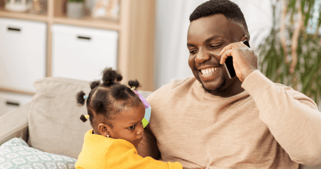 Man Calling SS&B Heating & Cooling with Daughter.